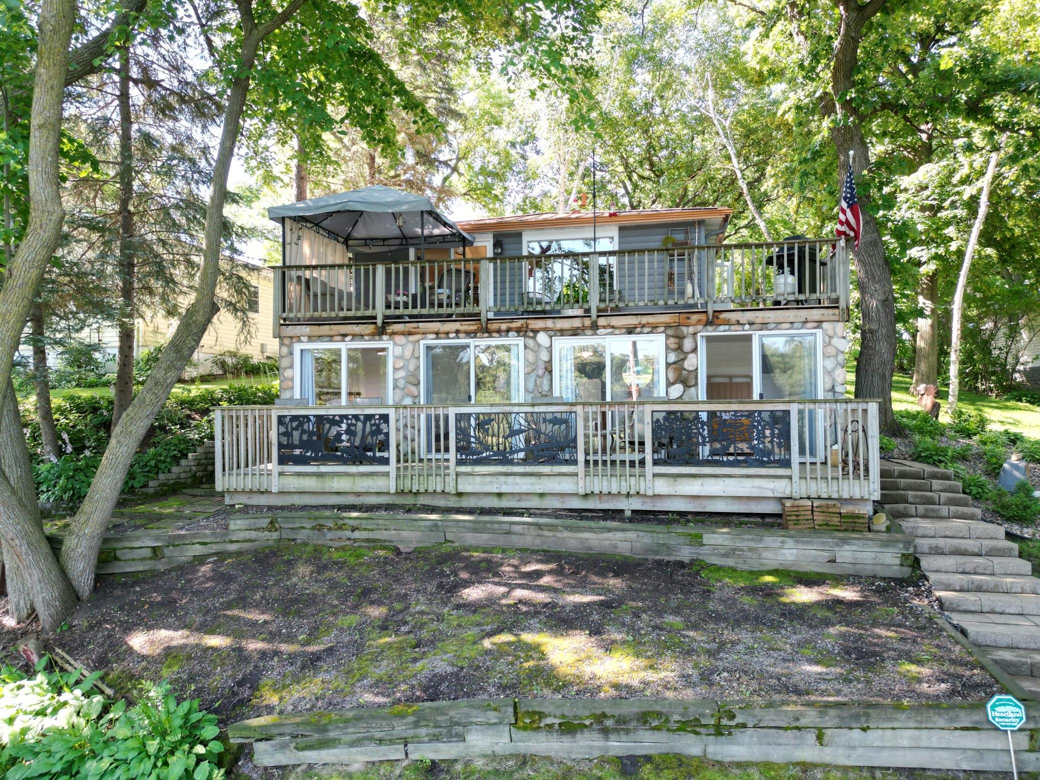 The two two levels of deck are great for entertaining or just relaxing and enjoying the view.