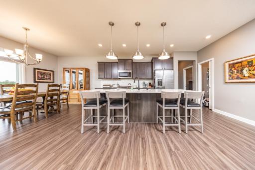 The beautifully appointed kitchen is a chef's dream