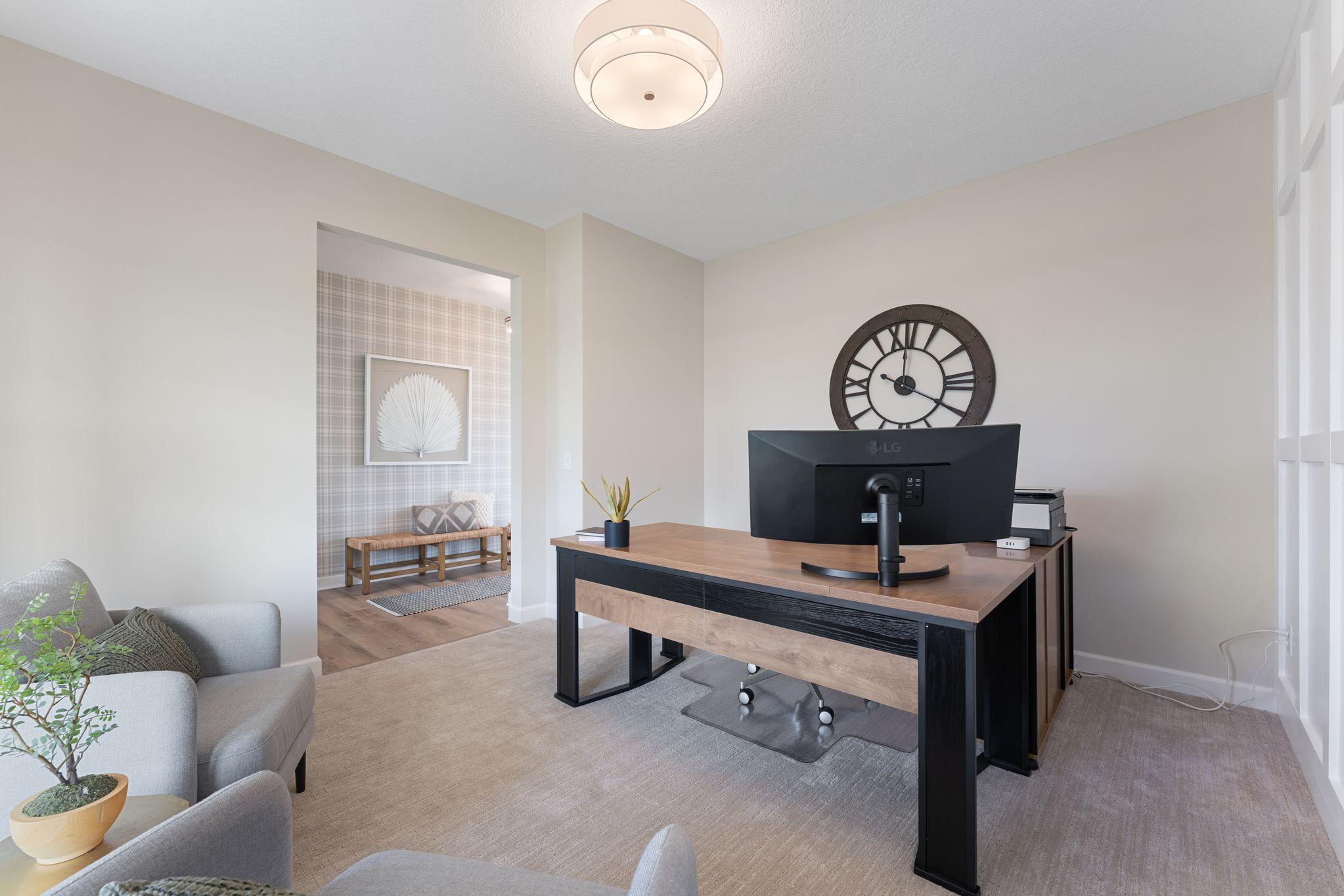 If you build this home, you could use this for a main level bedroom. We have the ability to have the foyer closet instead open to this space and add a shower at the powder room.