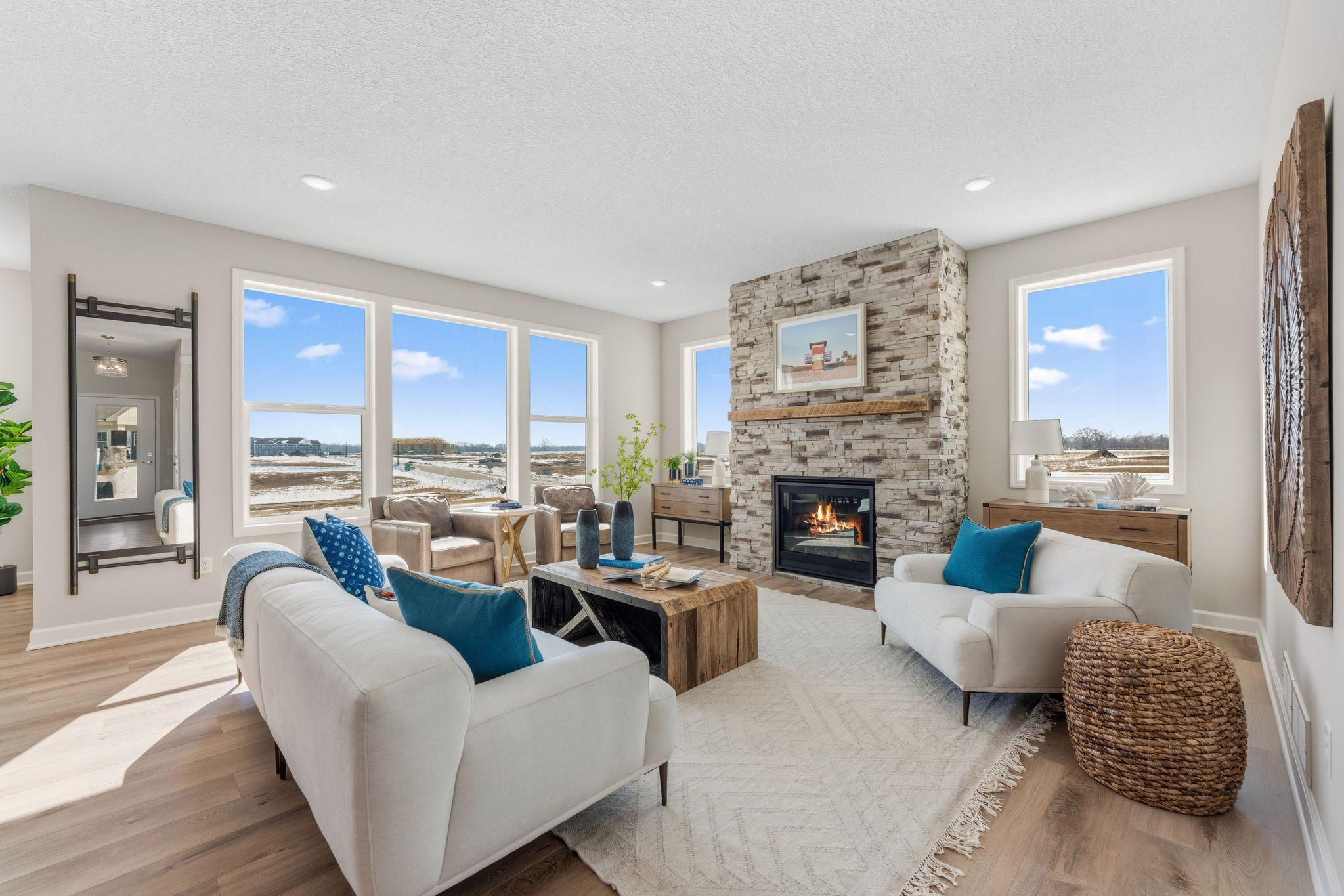 Large windows flooding in natural light