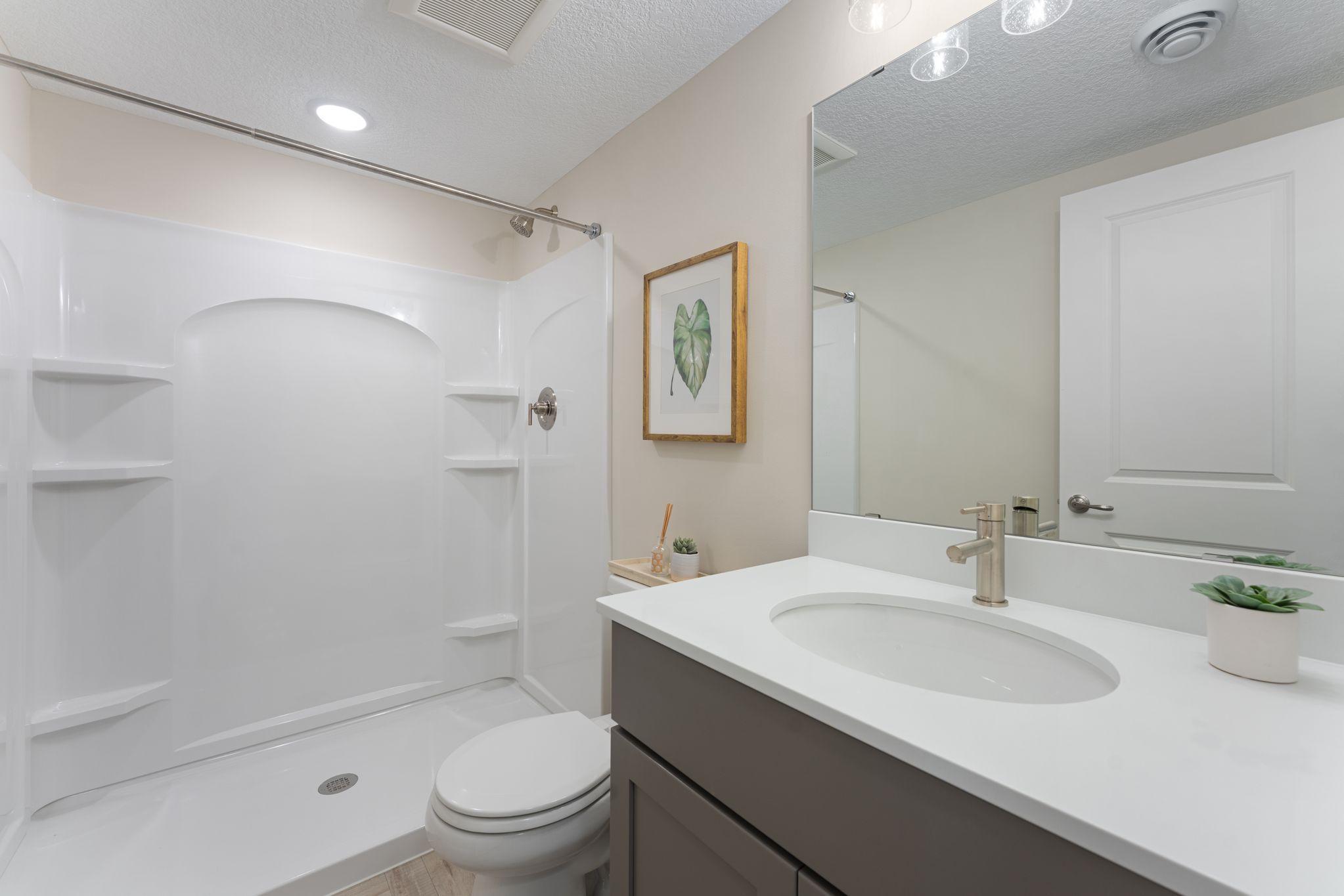 Lower level 3/4 bath
