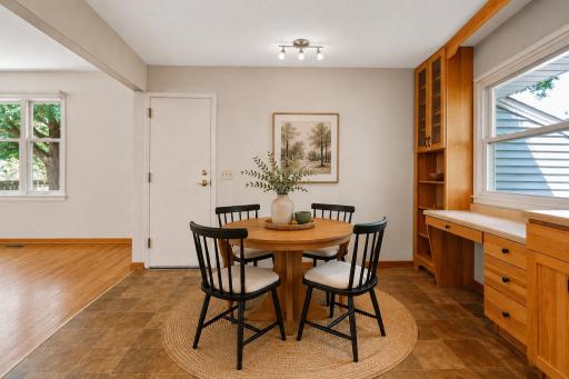 virtually staged breakfast nook