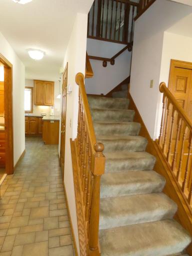 Hallway and stairway/ Built in storm shelter under the stairs