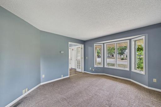 Bright Living room, fresh paint throughout home