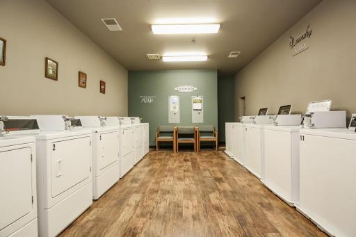 Shared laundry room with coin-op washer & dryers