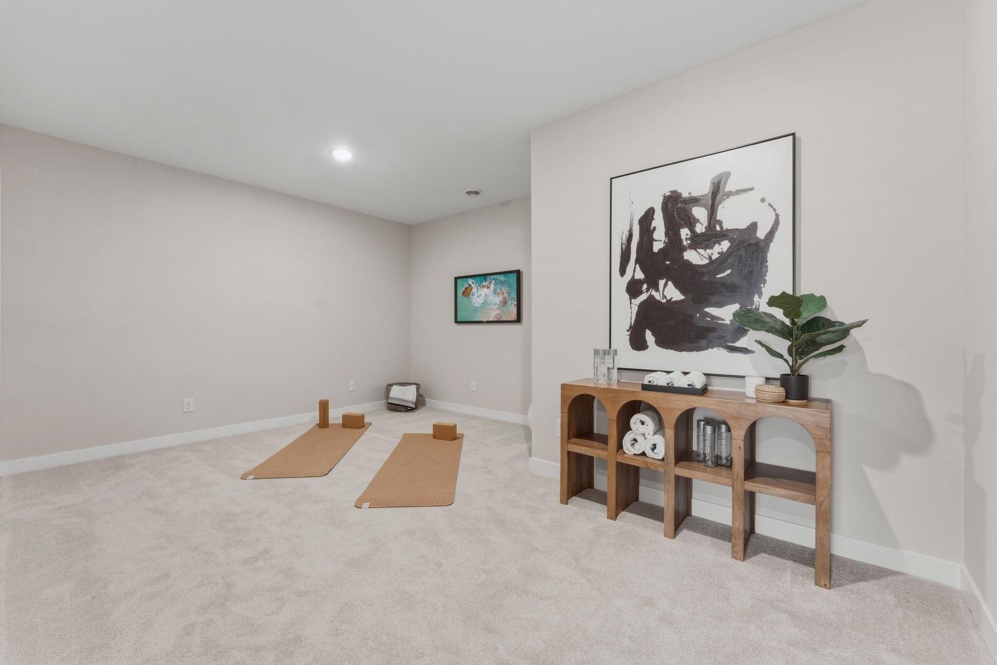 Lower level flex room