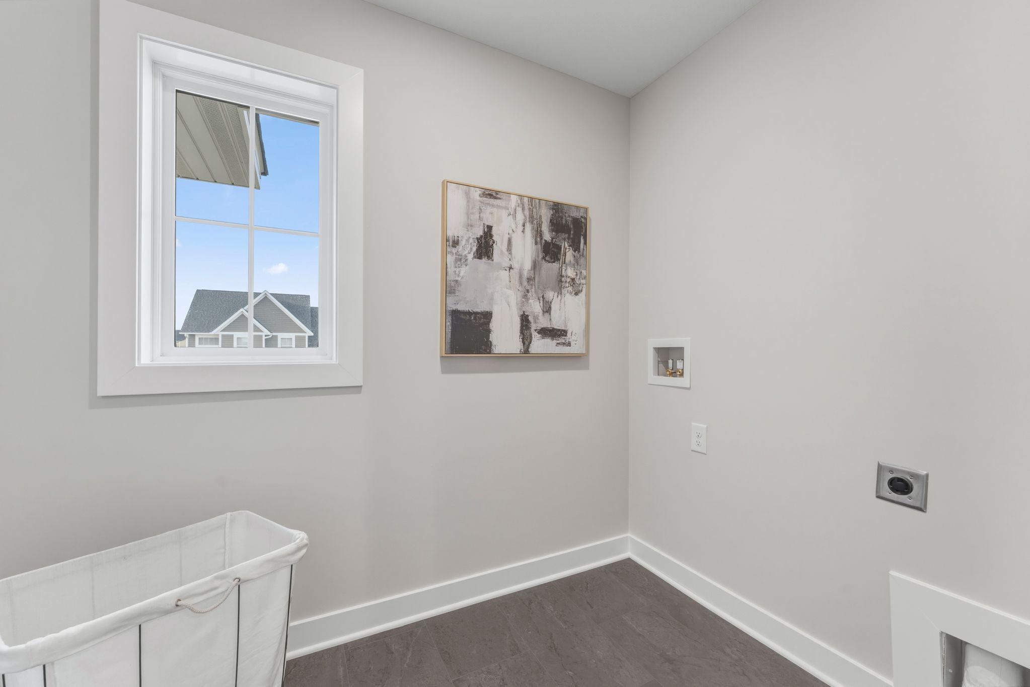 Upper level laundry room