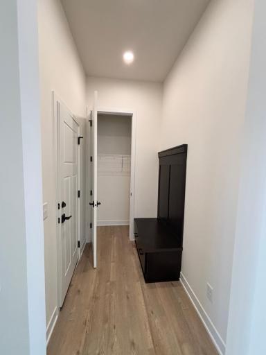 built-in boot bench closet and mudroom from garage