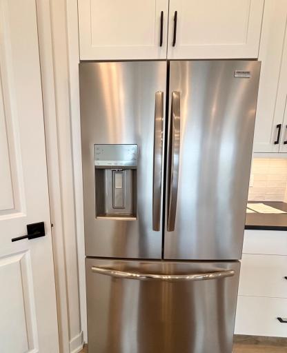 Spacious stainless steel French door refrigerator by Frigidaire