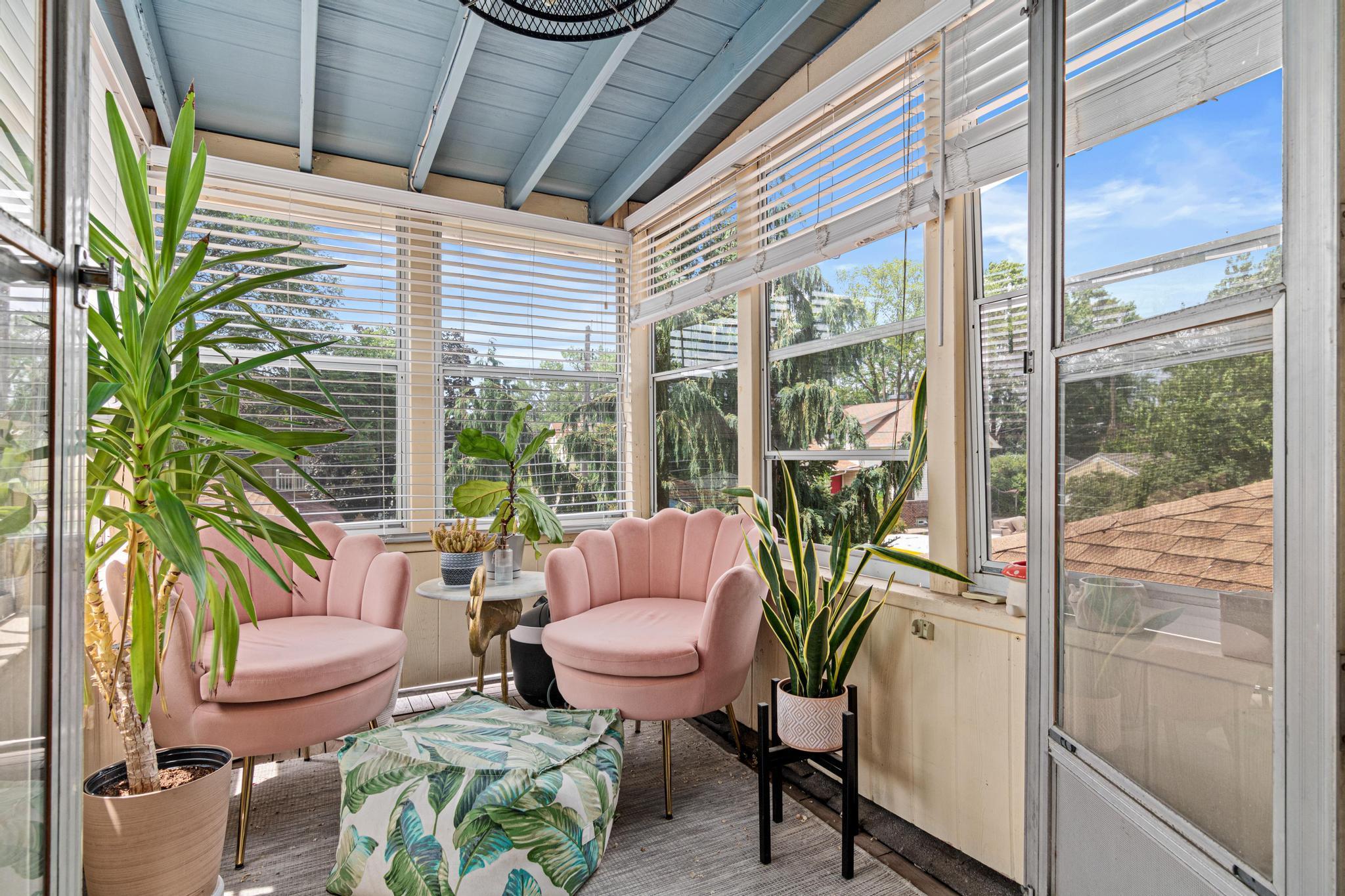 Upper level sunroom