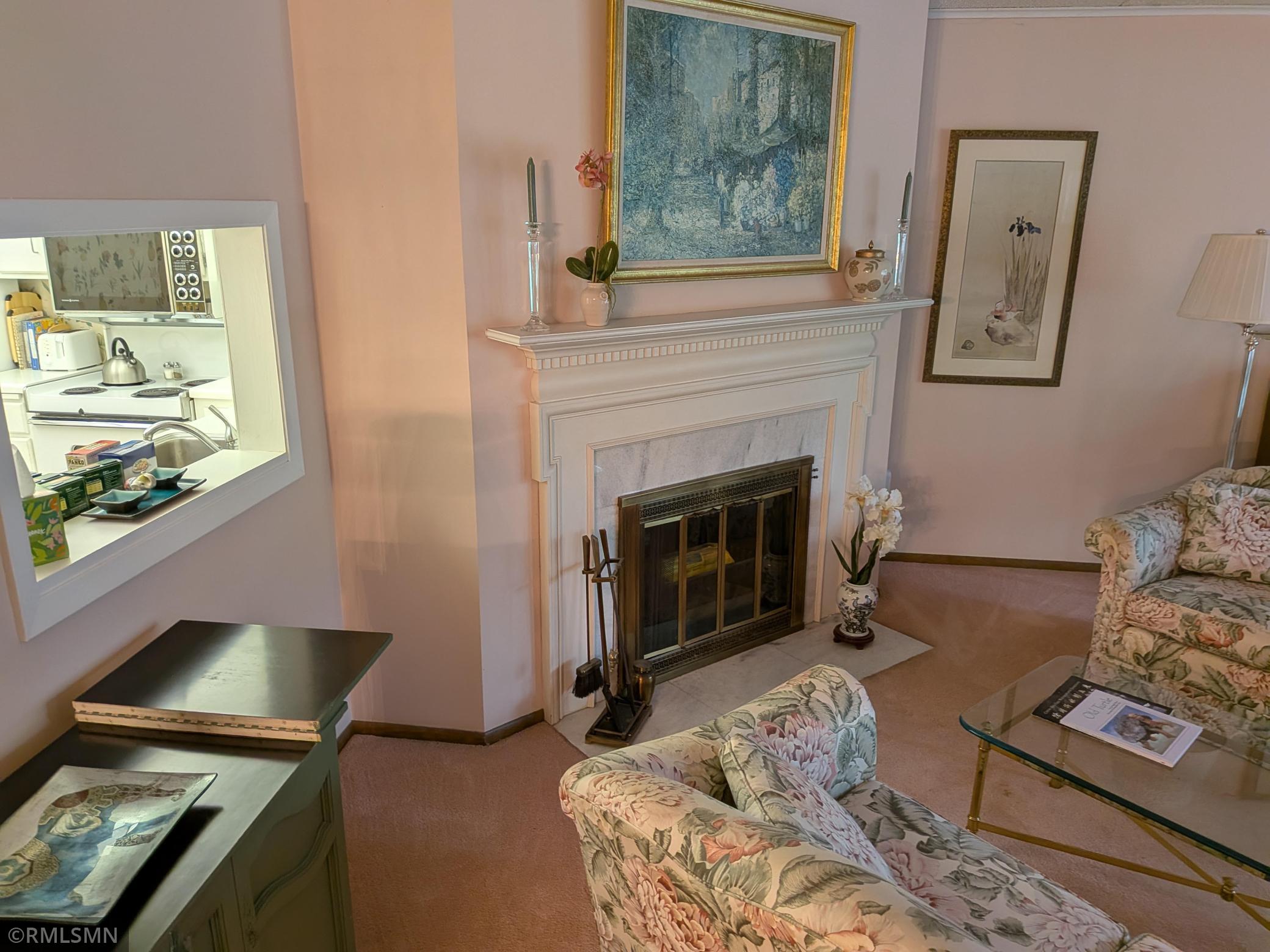 Wood Burning Fireplace in Living Room jpg