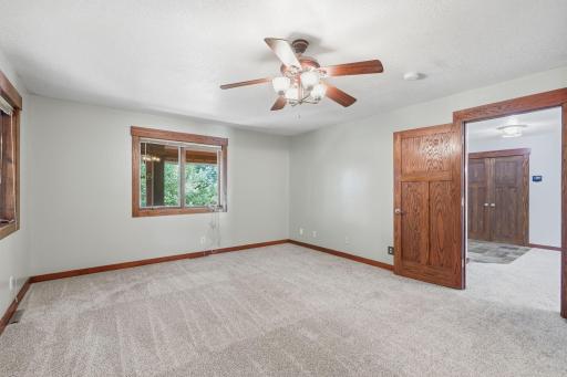 Main floor primary with en suite and walk in closet