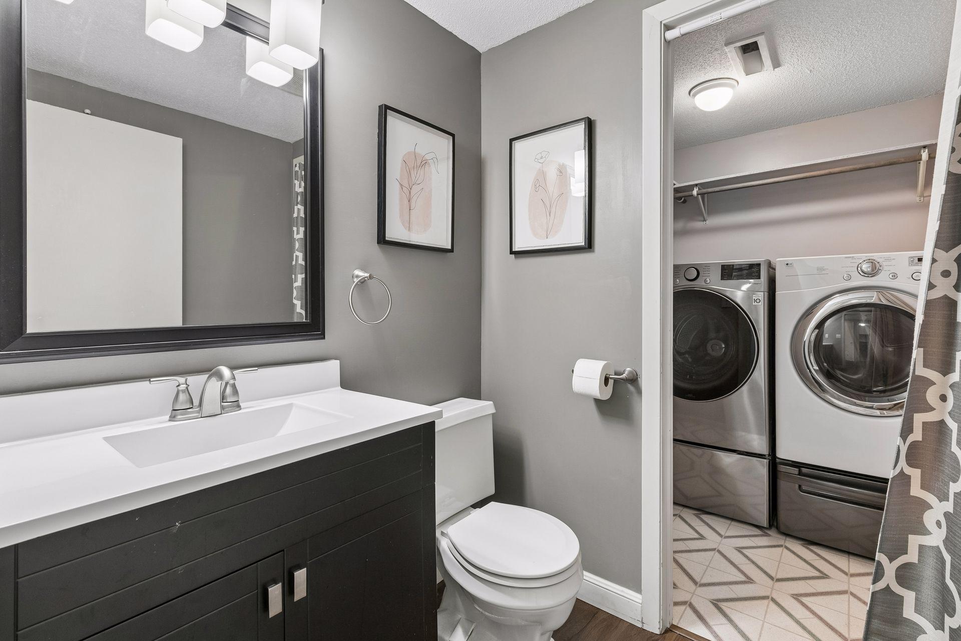 Powder Bath at entrance from Garage.