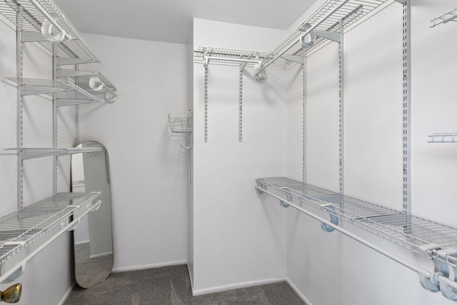 Primary Suite walk-in closet.