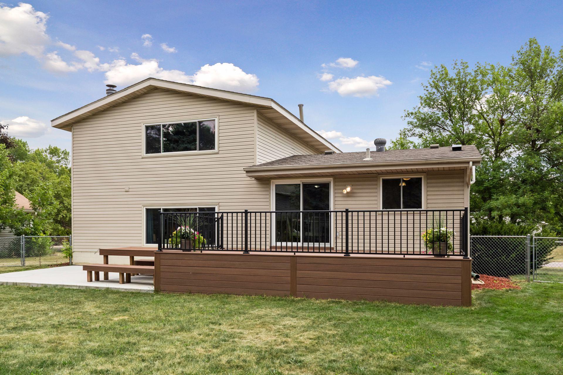 New maintenance-free deck and concrete patio completed in 2024.
