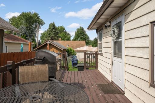 Deck - Door is used as primary entrance to kitchen