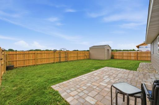 Paver Patio completes this backyard! Great for grilling, relaxing or entertaining!