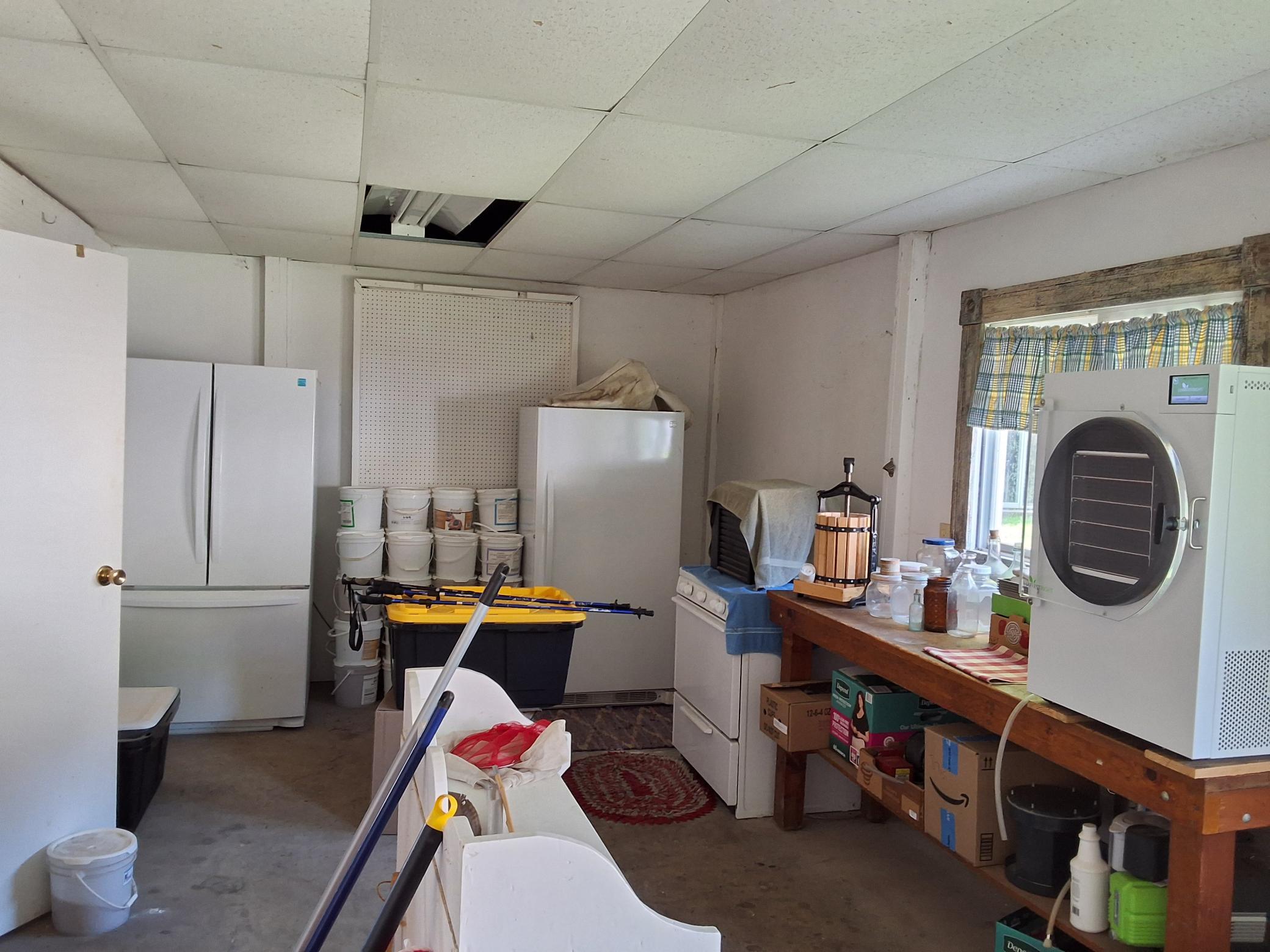 Insulated 23.5 x 11.5 work area in garage