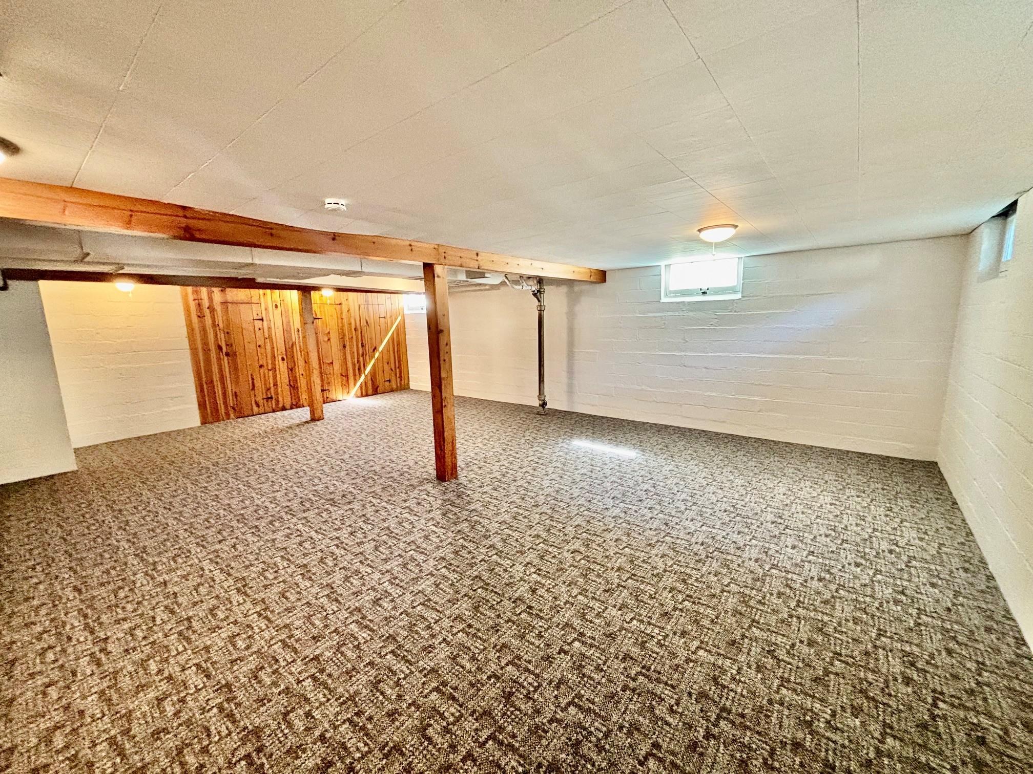 Spacious finished basement