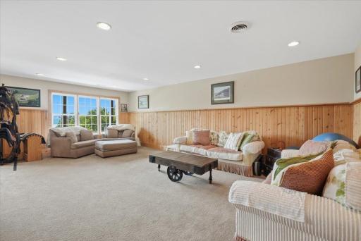 Large, beautiful family room located in the walk-out level