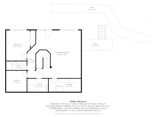 Lower level floor plan