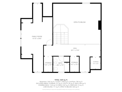 Upper level floor plan