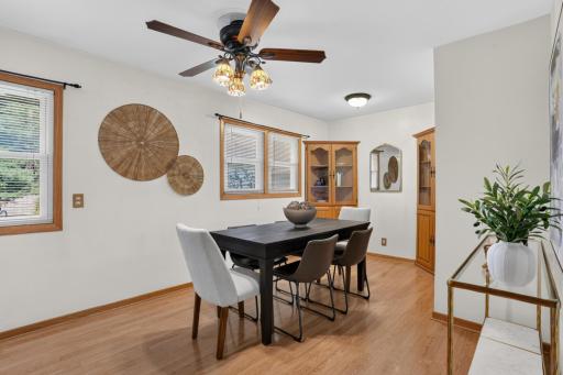 Large informal dining space just off kitchen