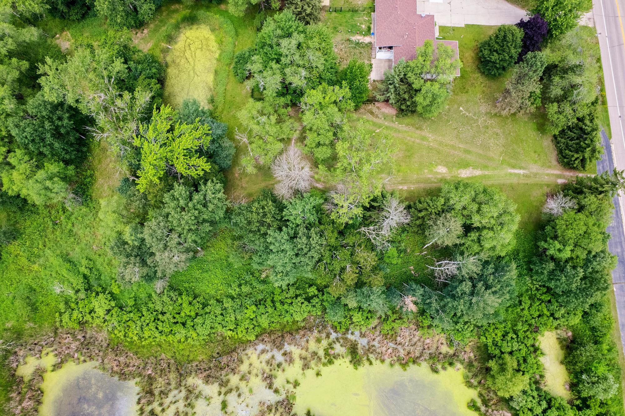Closer View of Lot with Wooded area to South and West