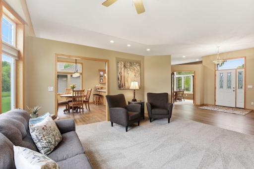 Main Level Features 10 ft Ceilings & Recessed Lights.