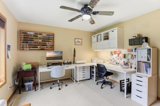 3rd Bedroom Upstairs, Currently Set up as an Office/Craft Room.
