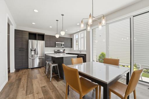 Go upstairs or down? Find 3 bedrooms on the upper level (including laundry) and the 4th bedroom in the lower level.