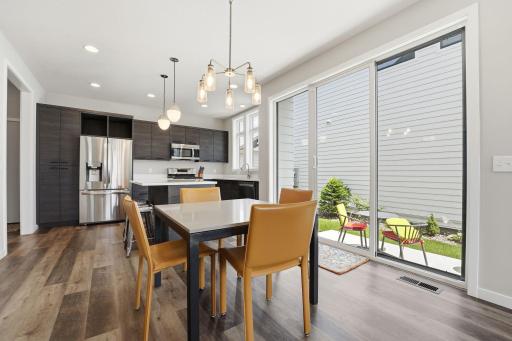Gorgeous transitional finishes on all three levels. Peek into your private courtyard!