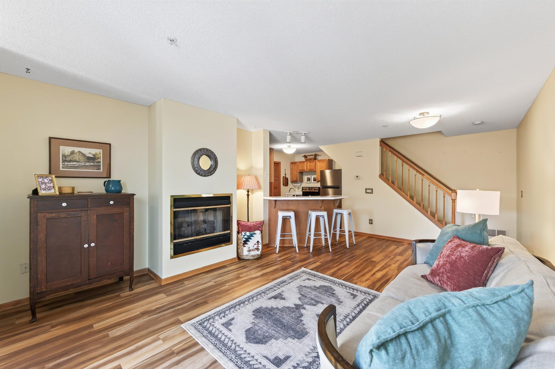 Open kitchen/living room/dining room
