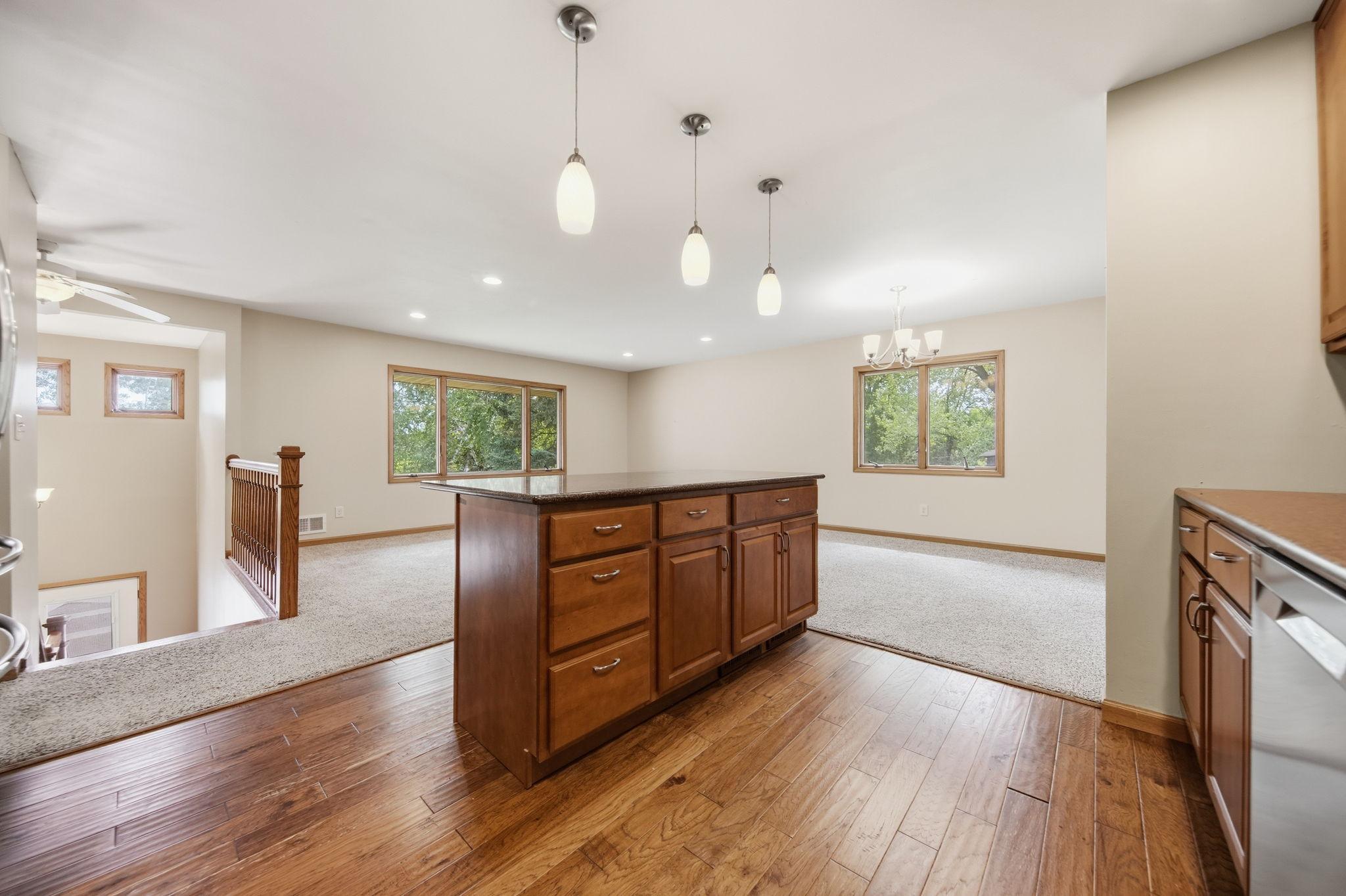 You'll love the center island workspace and you'll love all the storage.