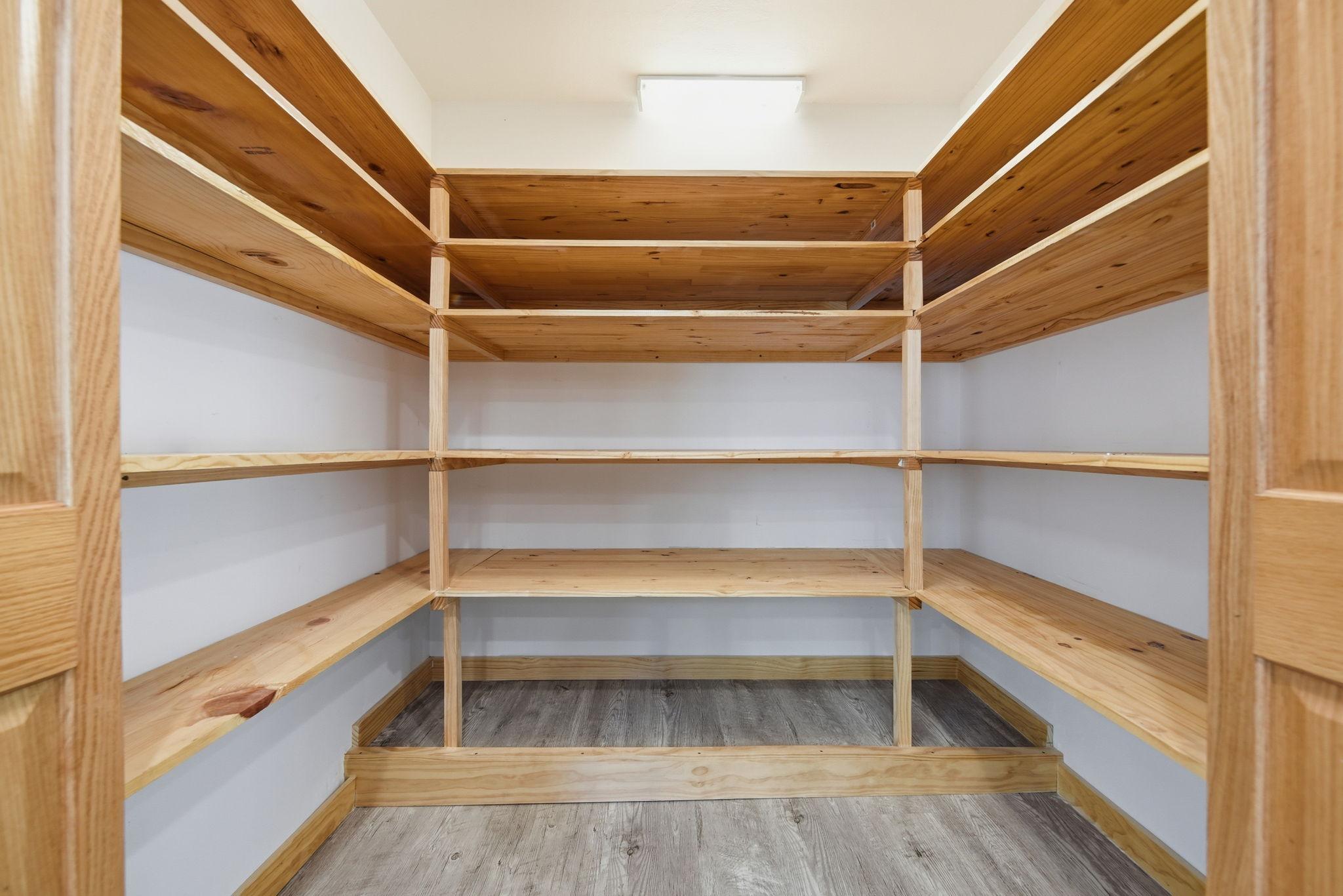 Oversized pantry area.
