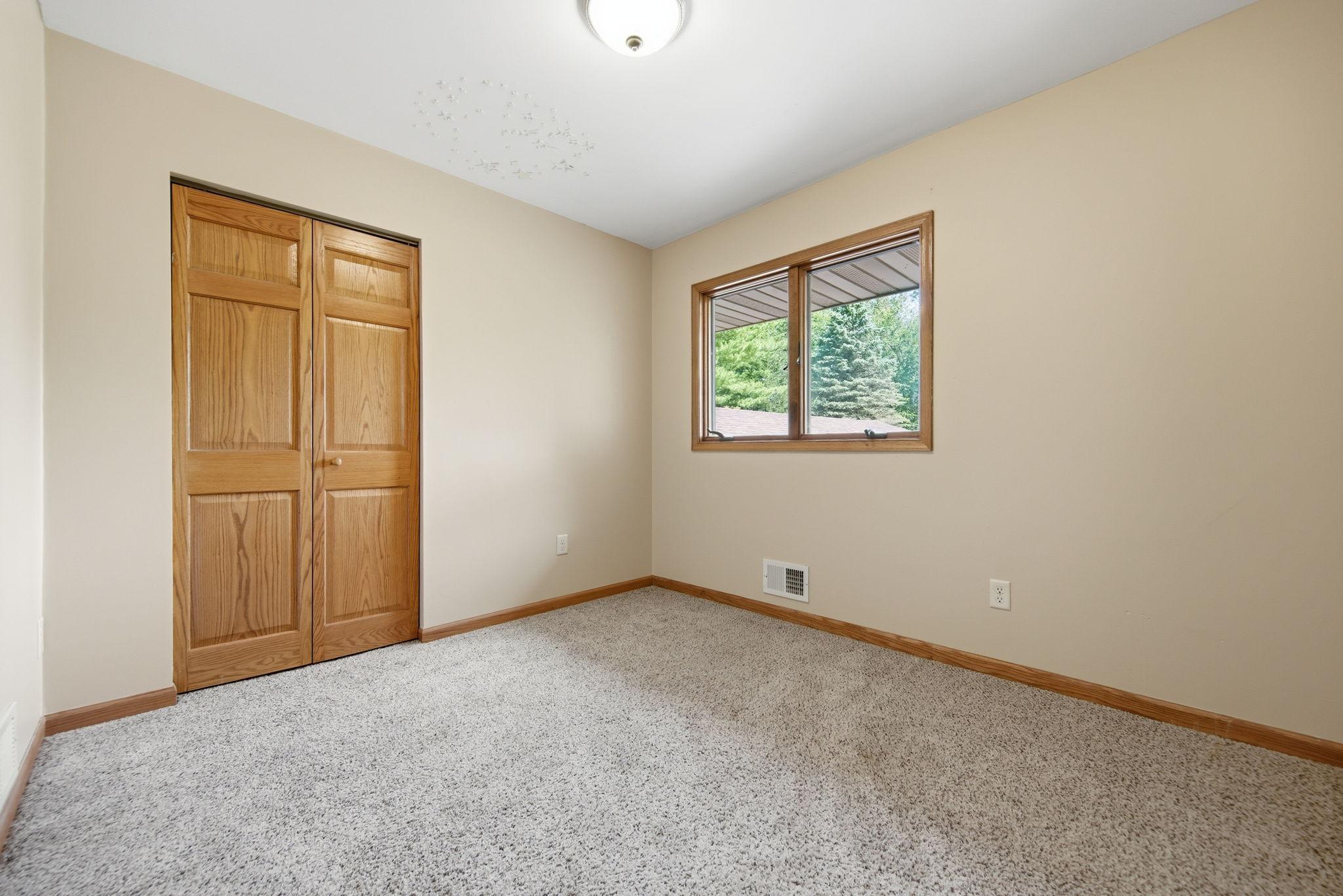 This is the second bedroom & is located nearest the main living area.