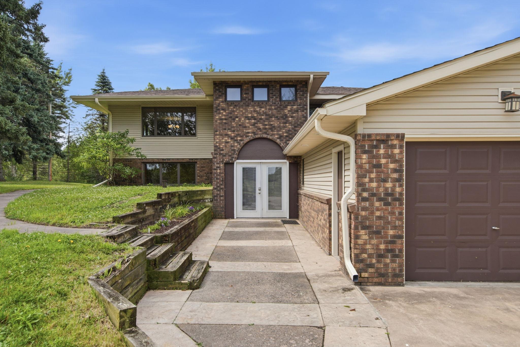 The front entry walks directly into the lower-level of the home.