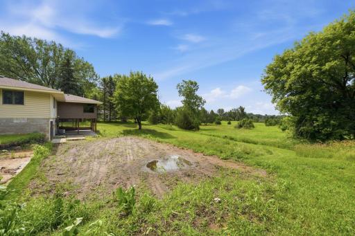 The pool area was excavated and intentionally left unfinished, as the owners feel that someone may want to make some custom changes to this area.