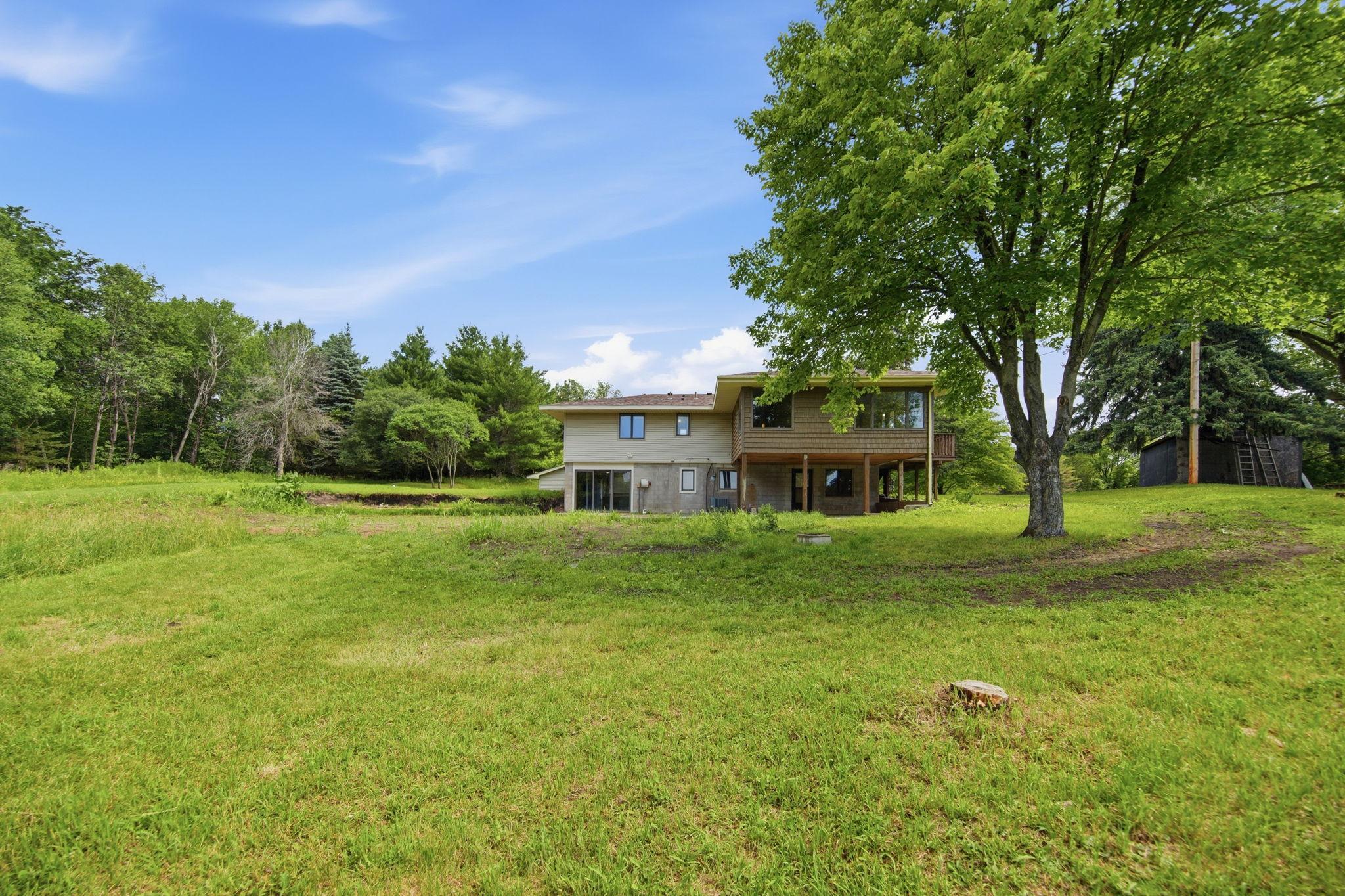 This is the view of the home from the back property line.