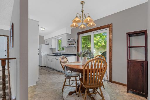 Kitchen, dining, and patio access for convenient meals and grilling!