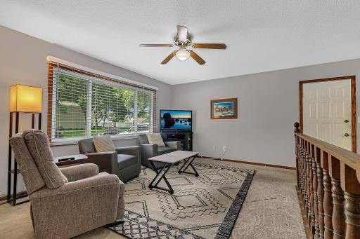 Cozy living room with lots of natural light!