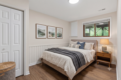 Lower level: bedroom 3 (virtually staged)