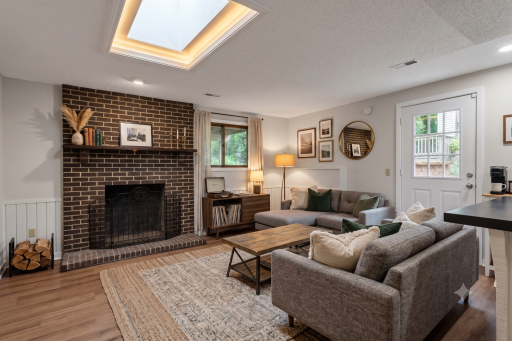 Lower level: family room (virtually staged