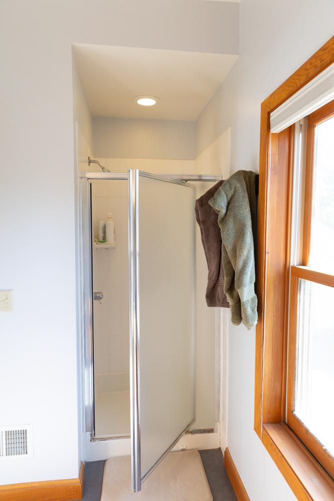 Shower in upper level Bath