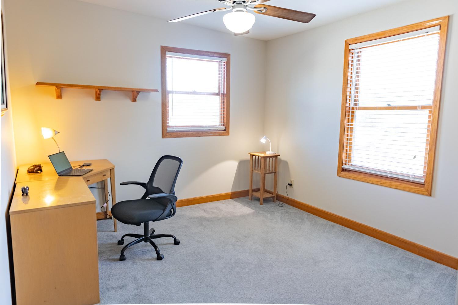 Bedroom Three on upper level currently used as Office
