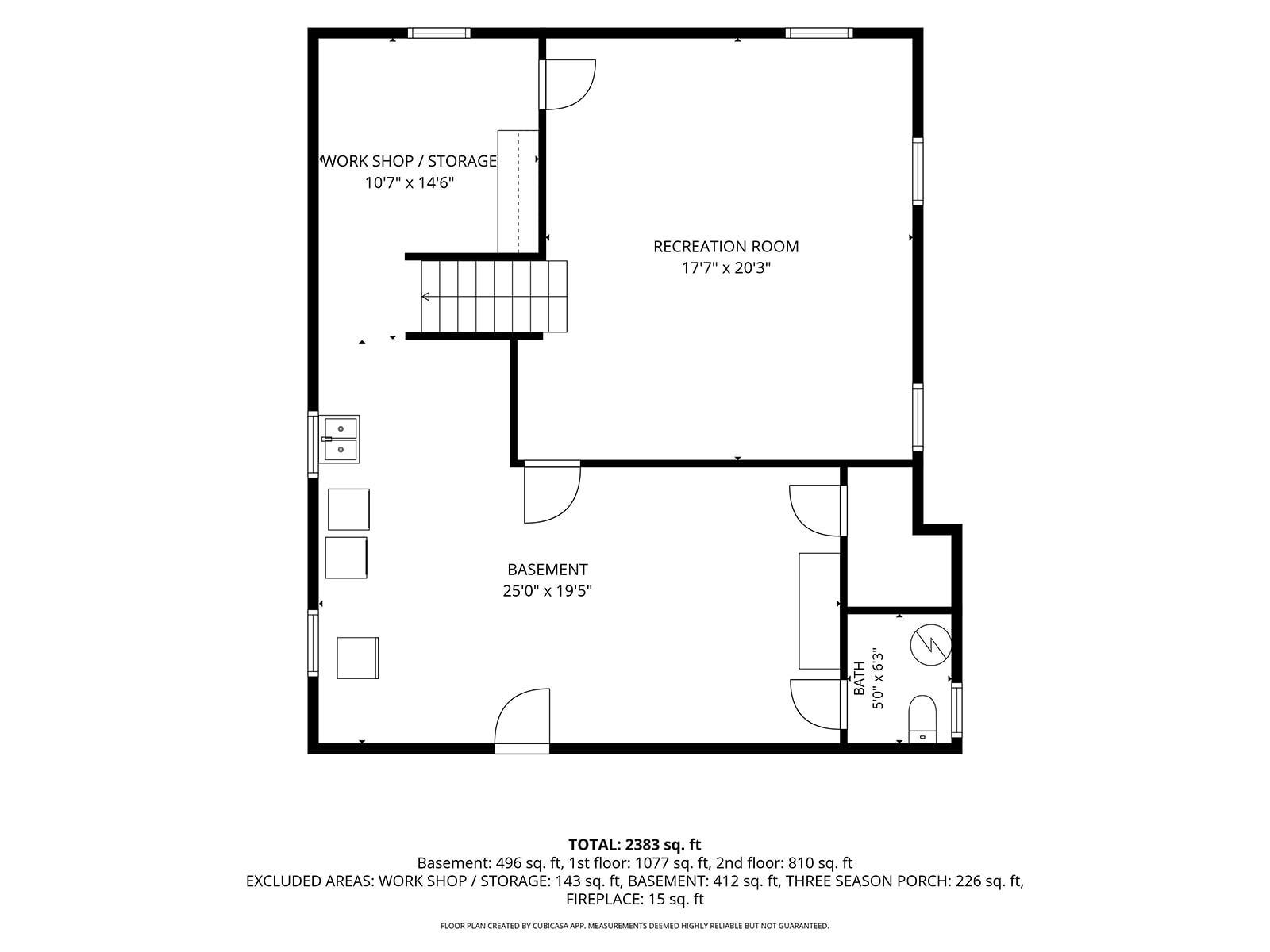 Basement floor plan