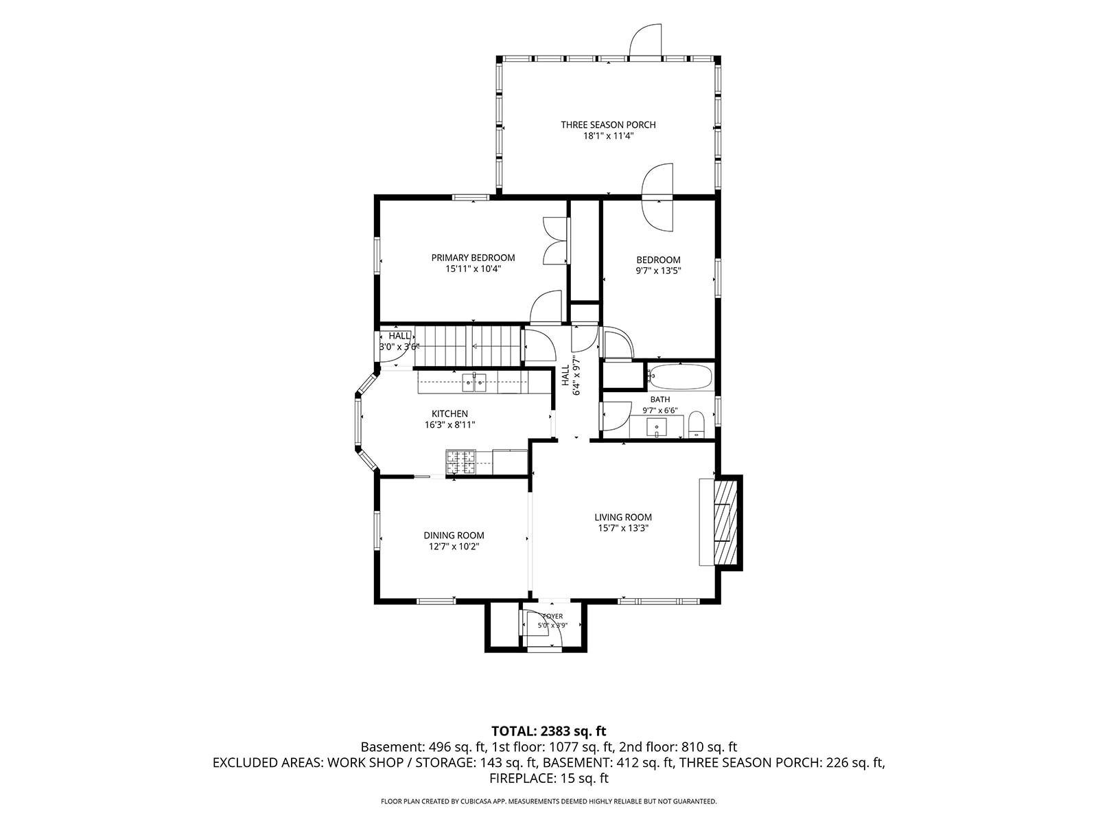 Main level floor plan