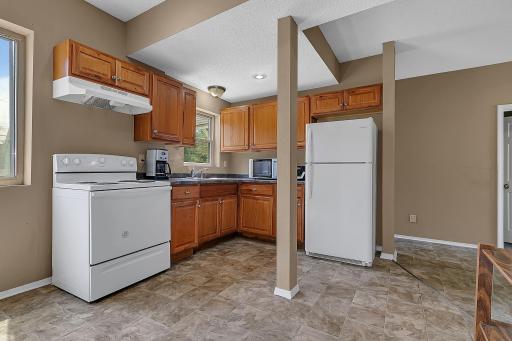 This view of the fully functional kitchen with plenty of room for an eat-in table or floating island.