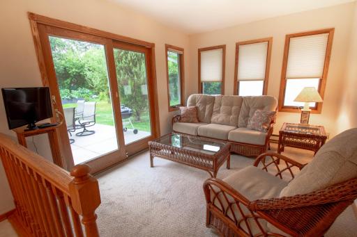 Four Season sunroom looking out onto the 12'x18' patio