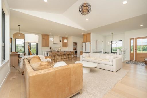 Bright and spacious living room designed for gathering